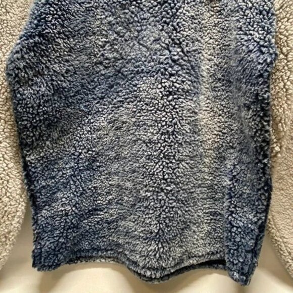 West Virginia Summit Sportswear 1/4 Zip Men's Large Gray Blue Plush Sherpa GUC - Picture 3 of 12